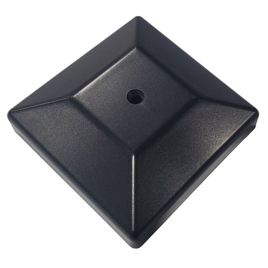 Black 4x4 post cap, top view