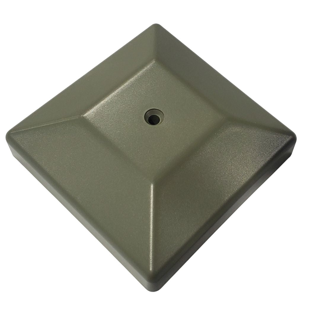 Green 4x4 post cap, top view