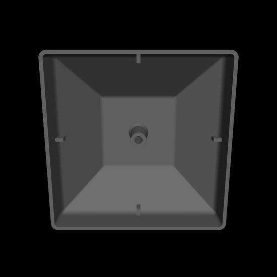 Black 4x4 post cap, 3D view