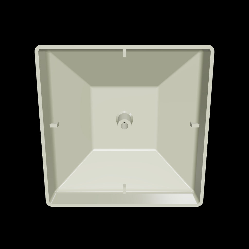 Green 4x4 post cap, 3D view